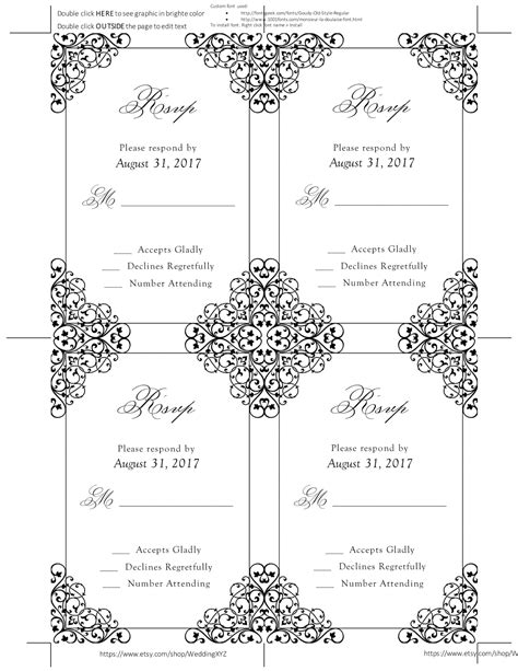 rsvp card template|free rsvp templates for microsoft word.